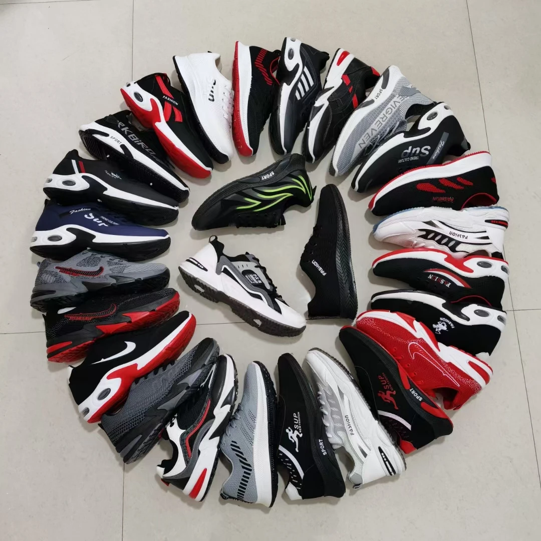 

Bulk Wholesale Men Sports Casual Male Sneakers Mixed Type For Mens Second Hand Sneakers Stock Shoes, Multiple color