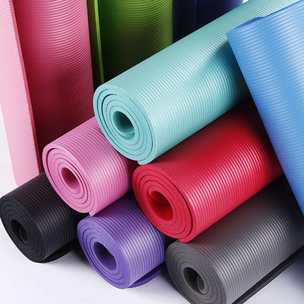

Custom Logo Durable Thick NBR Sport Pilates Yoga Mat Anti-Slip Gym Exercise Fitness Yoga Mat, Purple,gray,pink,blue,red,green