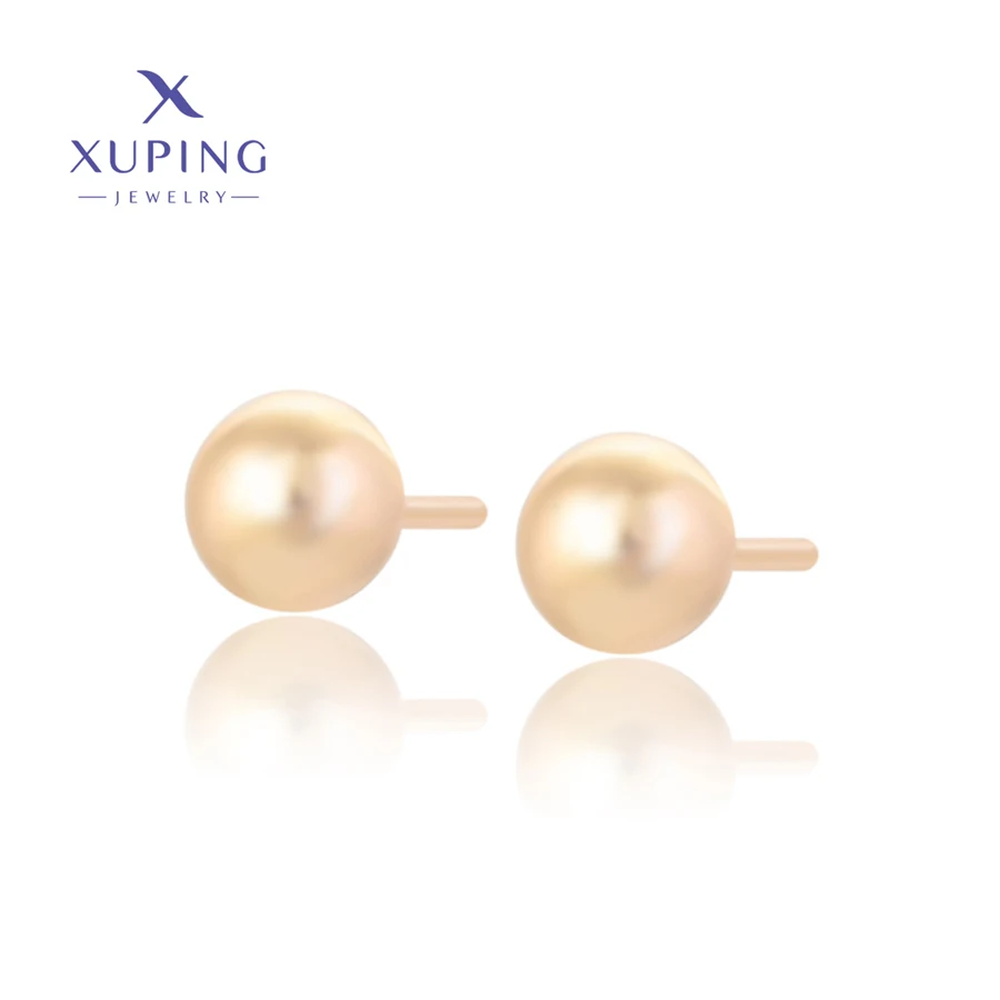 M&L-14E2351606 xuping jewelry 18K gold color elegant simple fashion Smooth surface earring women stud earrings