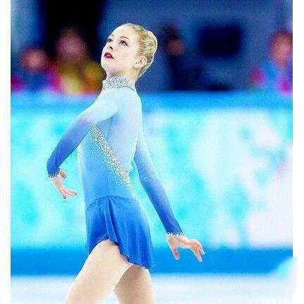 

Ice Skating Dress Girls Competition Blue Ombre Performance suit Rhythmic Gymnastics Dress Ballet Dance Leotards