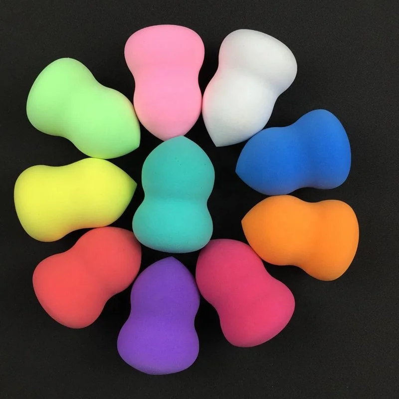 

Multicolor Gourd Shaped Mini Makeup Sponge, Red/orange/pink/purple/light blue/yellow/dark blue/skin/green/rose