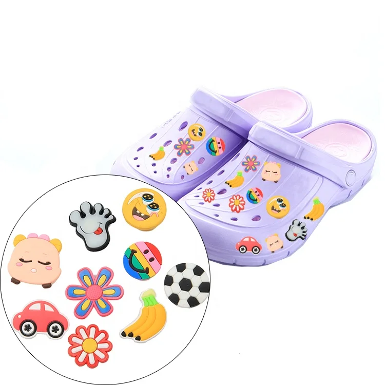 

Eco-friendly Custom Cartoon Logo Soft Rubber PVC Croc Shoe Charms for Shoes Accessories