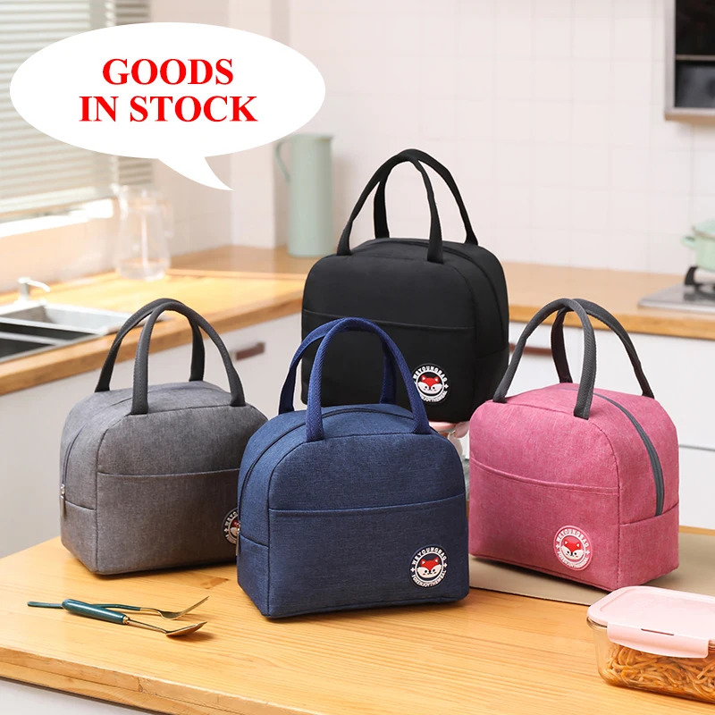 

Weyoung Brand Printing Oxford Tote cooler Bag Thermal Insulated Bag Portable Kids lunch bag, Gray/blue/pink/black