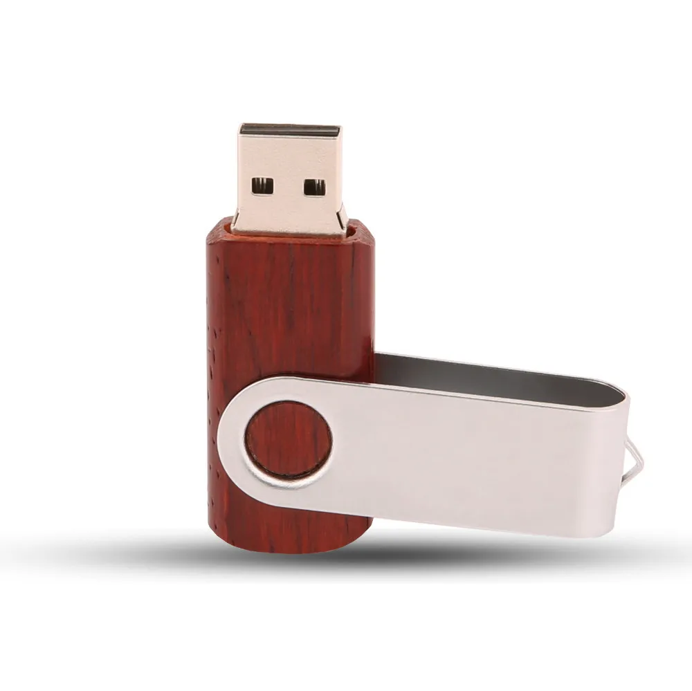 Custom logo promotional gift twist USB stick OEM rotary Wooden USB pendrive - USBSKY | USBSKY.NET