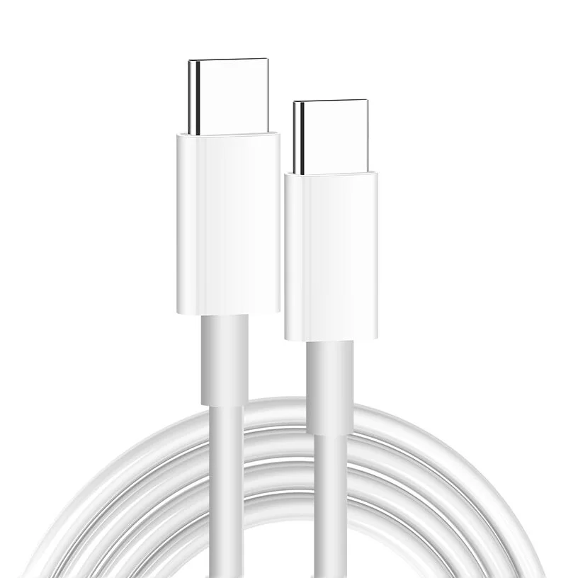 

High quality USB-C To USB-C Cable fast charging type c charger data cable for Samsung for macbook Laptop data cable, White