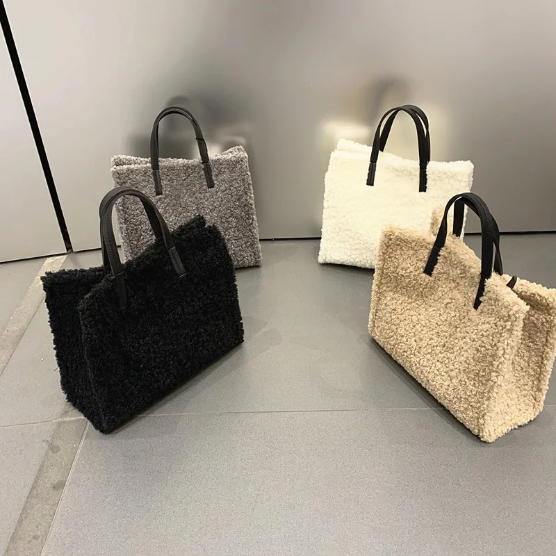 

Winter new women's handbag wool handbag