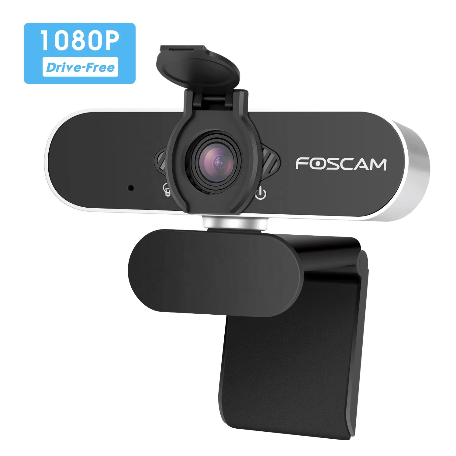 

Foscam W21 USB Built-in Mic 1080P FHD WeBcamera for PC and Laptop with Privacy Cover