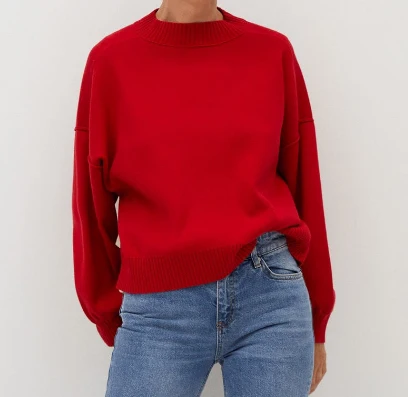 
Custom sweater OEM/ODM knitwear oversize sweaters women jumpers outside linking Plus size sweaters casual style 