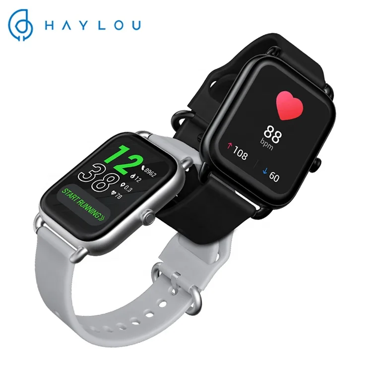 

Newest Haylou Solar Smart Watch Fitness Tracker Heart Rate Monitor Haylou LS12 Waterproof Smartwatch Haylou RS4, Balck