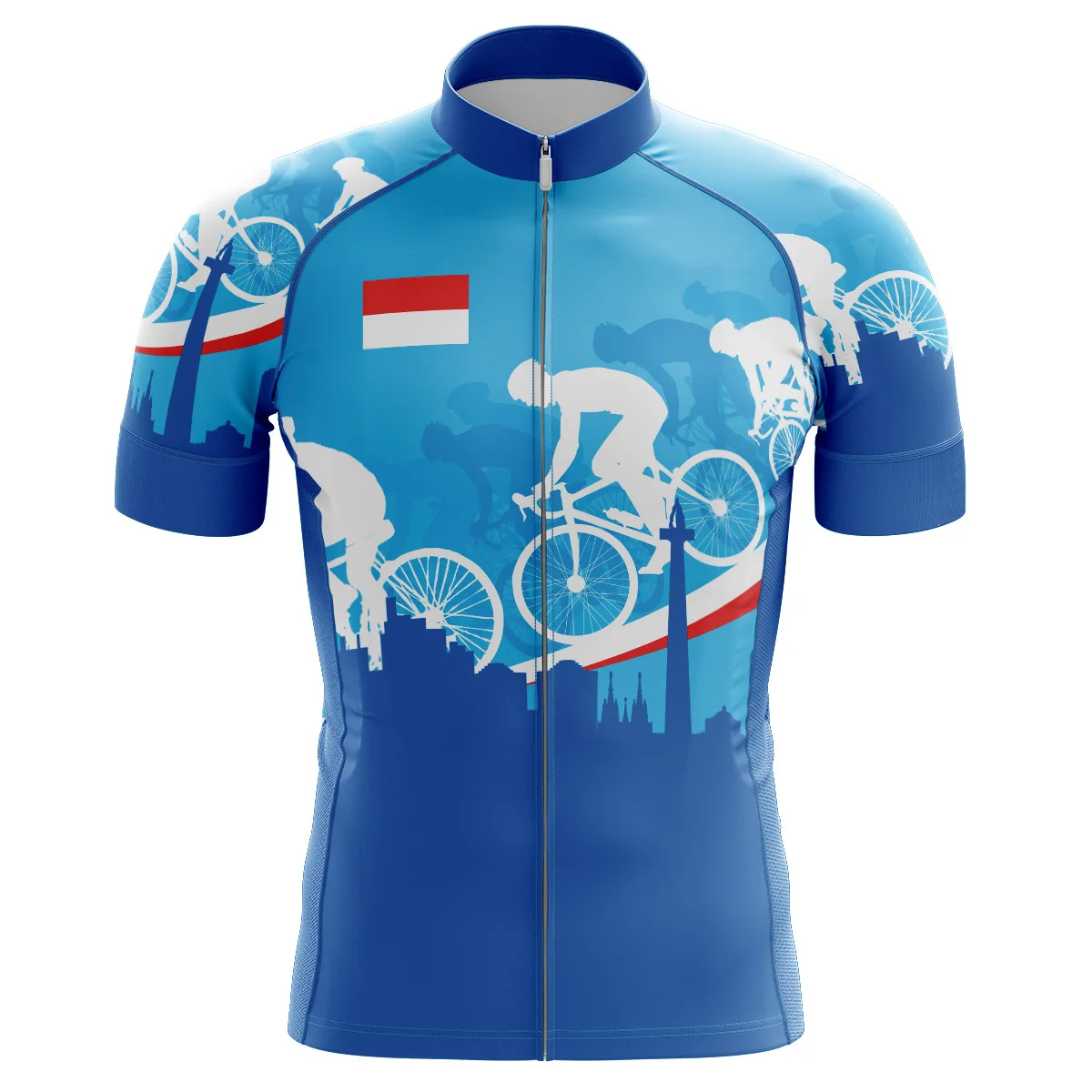 

HIRBGOD for Indonesia Cartoon City View TYZ841-01 Short Sleeve Plus Size Custom Team Men's Cycling Wear Bicycle Jersey