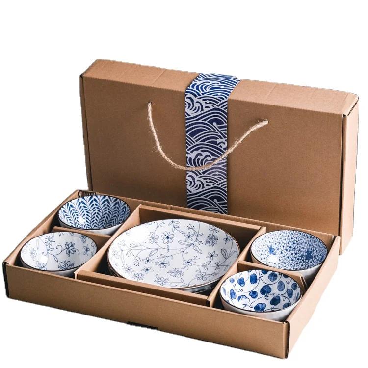 

Wholesale Exquisite Chinese Ceramic Blue And White Porcelain 6 Tableware Dinner Plate And Bowl Set