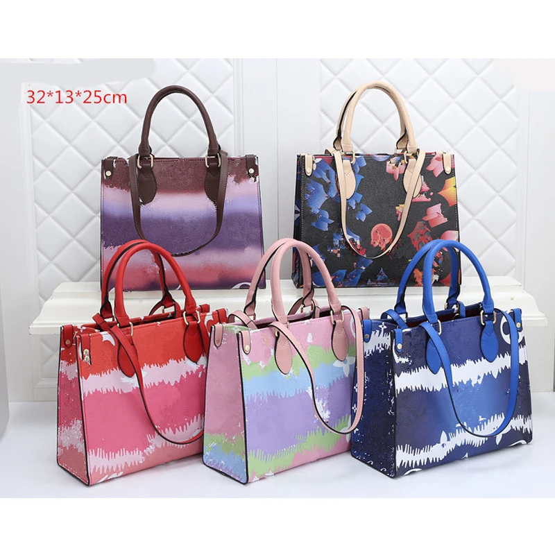 

Hot Sale Daily Outdoor Ladies Designer Popular Luxury Shopping Big Tote Big Printed Handbags For Women Designers