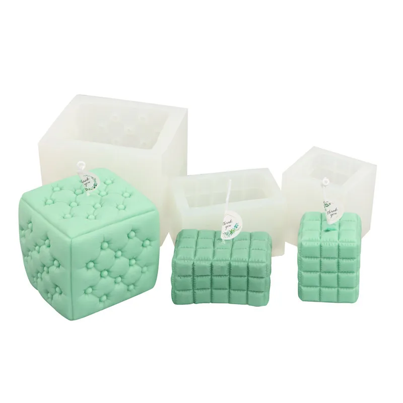 

Silicone sofa bread candle moulds Rubiks cube baking cake molds handmade soaps resin molds candles silicone mold making, Random