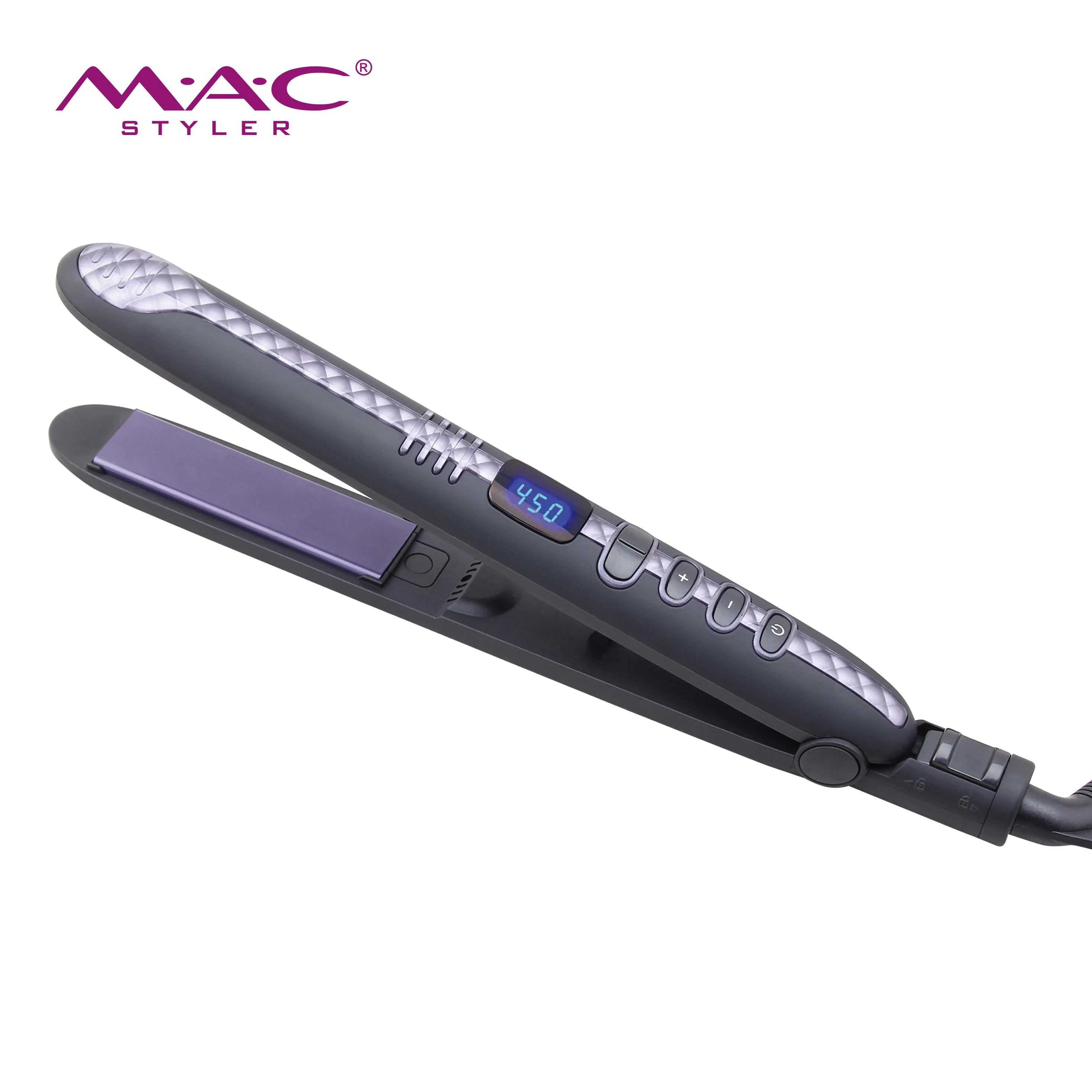 

Hot Sell Purple fast PTC coating electric hair iron straightener electric hair straightener Ceramic Flat Iron