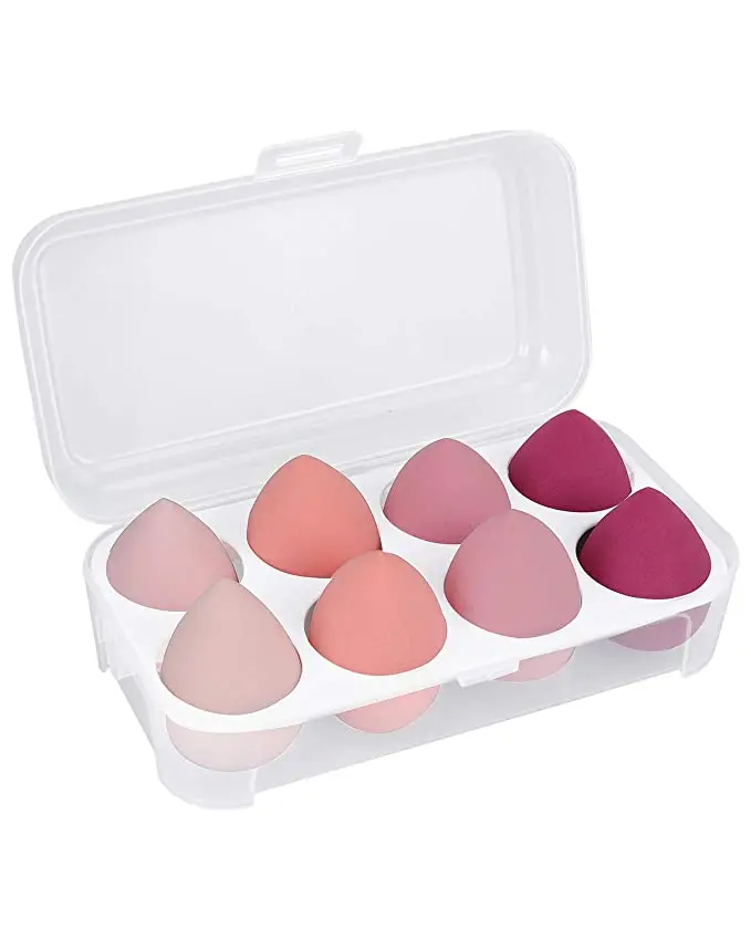 

New Powder 8Pcs Makeup Sponge Puff Wholesale Beauty Egg Colorful Soft Lovely Makeup Sponge Set