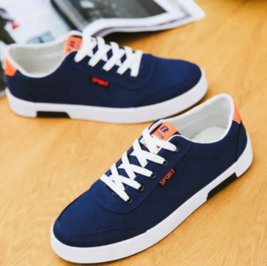 

2020 fashion sneakers men student lace-up espadrilles casual canvas flats breathable men sport shoes Low cut