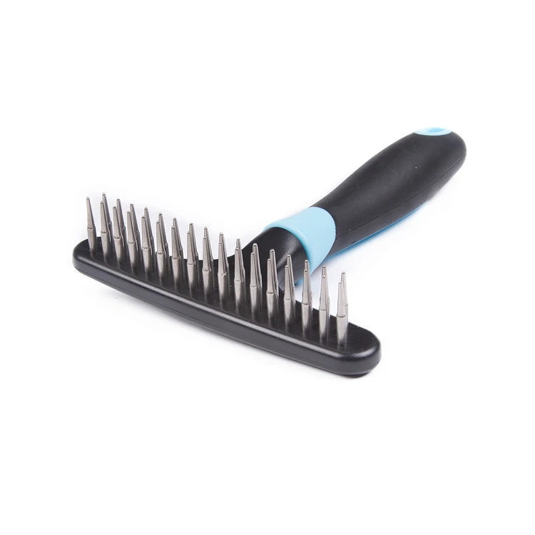 

Pet undercoat stainless steel cleaning dematting comb, Blue, pink or customized color