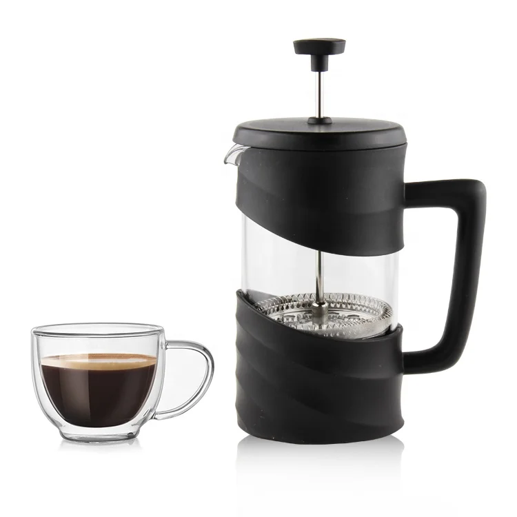 

Amazon Hot Sale Stainless Steel French Press Coffee Maker Plunger with Filter, Black/customized