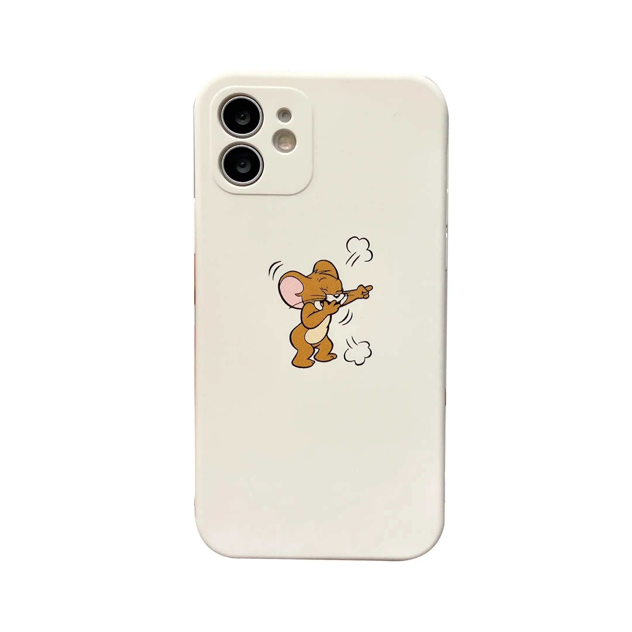 

cartoon pattern t and j TPU Mobile Phone Protector Case cover case For iPhone, Black / white