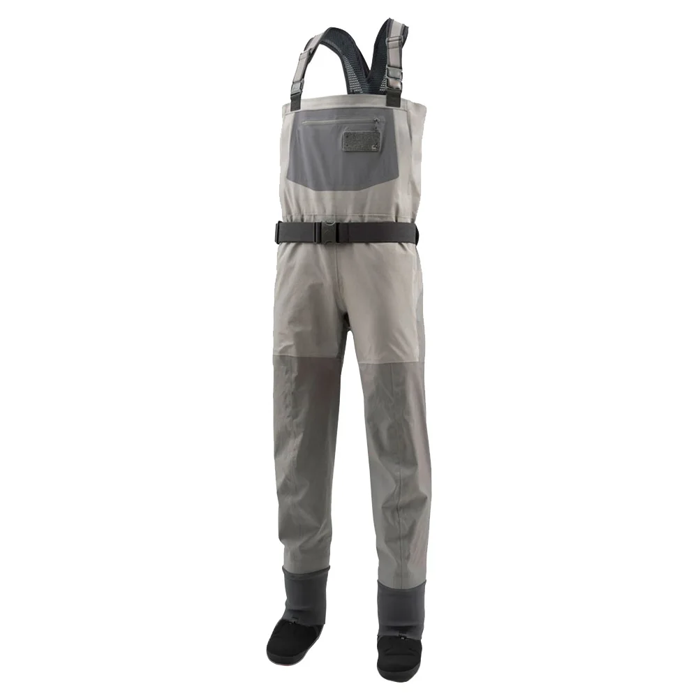 

safety breathable whole body suit rubber thigh waist chest stokingfot fishing wear waders with front zipper, Customized color