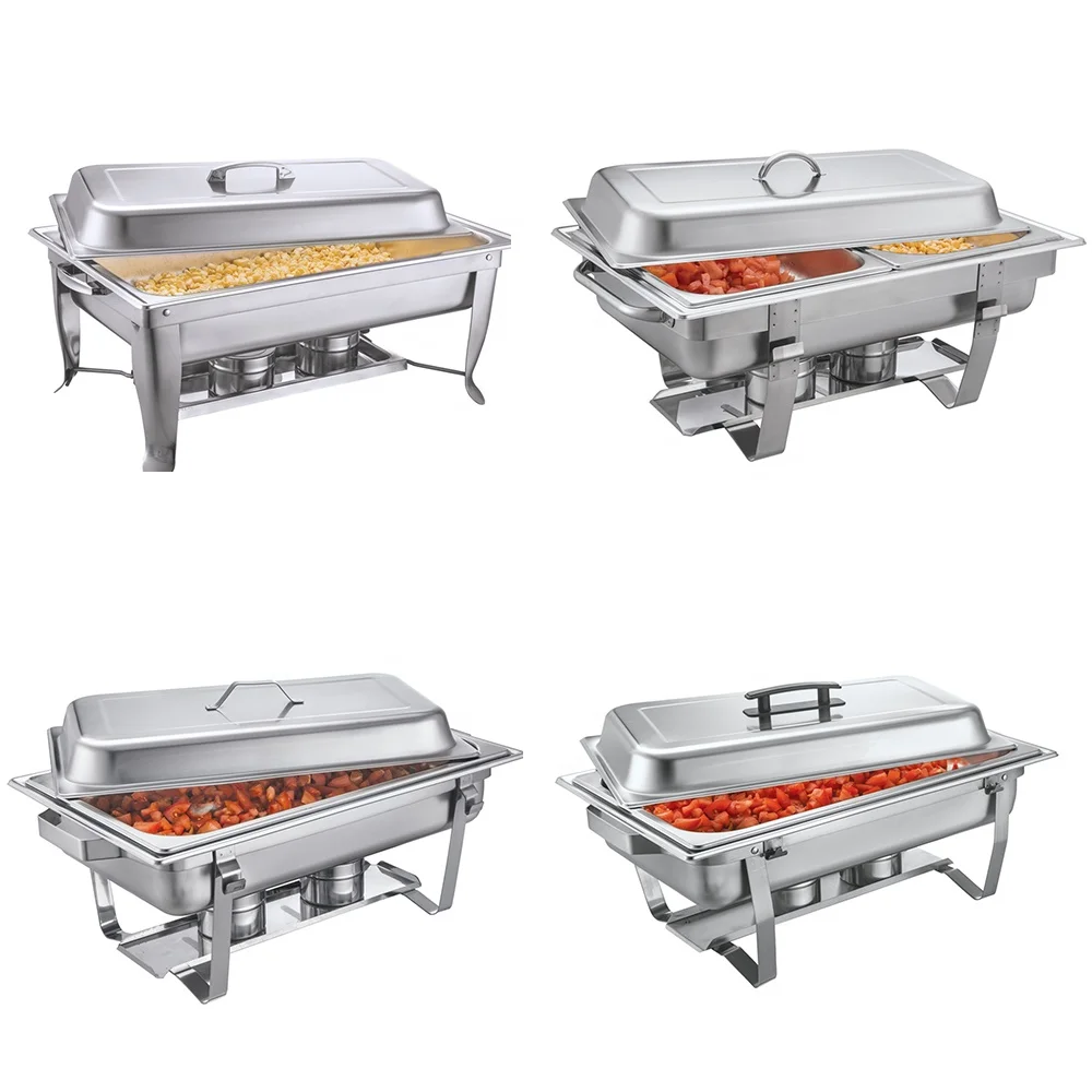 

Heavybao Hotel Equipment Buffet Ware Stainless Steel Chafer Chafing Dish Food Warmer Buffet Set