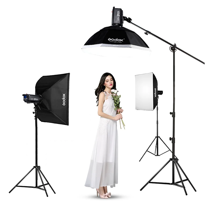 Godox 3*400Ws SK400II Bowens Mount Softbox 2.4G wireless Strobe Studio Flash Photography Lighting Kits for Portrait Photography