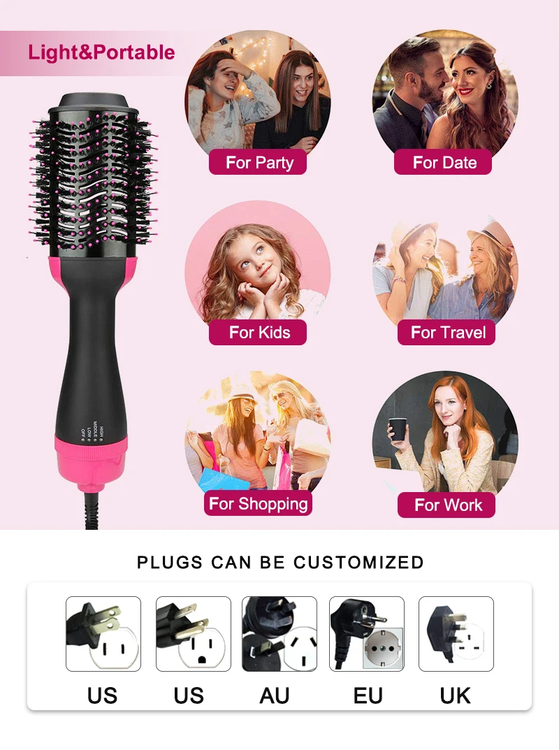 amazon best sellers Hot selling Hair Dryer and Styler One step Hot air Brush Hair Brush Rotating Styler