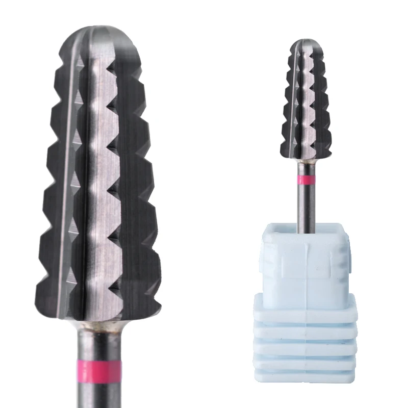 

Durable Titanium Volcano Carbide Nail Drill Bit TIN for Nail Drill, Silver//blue/purple