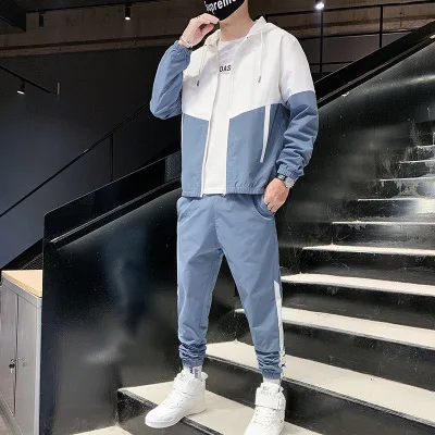 

New Polyester Sports Color Block Mens Tracksuit, Picture shown
