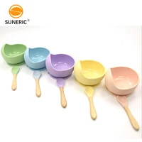 

Modern Baby Feeding Bowl Set Non Spill Silicone Bowl for Baby with Spoon Baby Suction Bowl