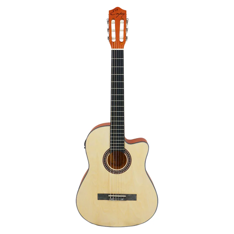 

Wholesale 6 String Acoustic Guitar Manufacturer 39 Inch Full Basswood Cutaway Classical Guitar