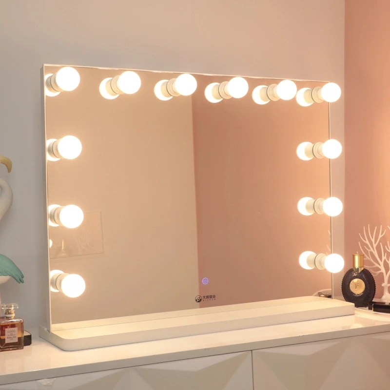 

Touch Switch Desktop 12Pcs Led Bulbs Hollywood Lights Make Up Mirror