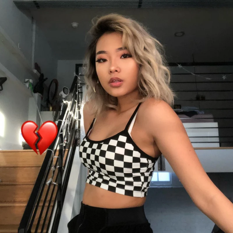 

Women Plaid Tube Tops Sexy Short Crop Tops Backless Party Short Vest Tops