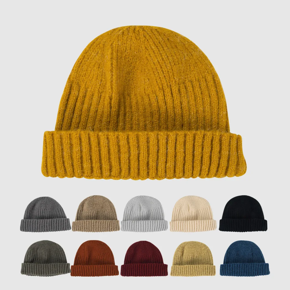 

Winter Outdoor Riding Ski Windproof Thick Thermal Knitted Wool Cap For Men