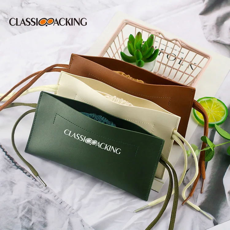 

Low MOQ Customize 2021 Double layer retractable soft fashion oversize PU leather sunglasses cases packing for woman, Customized color