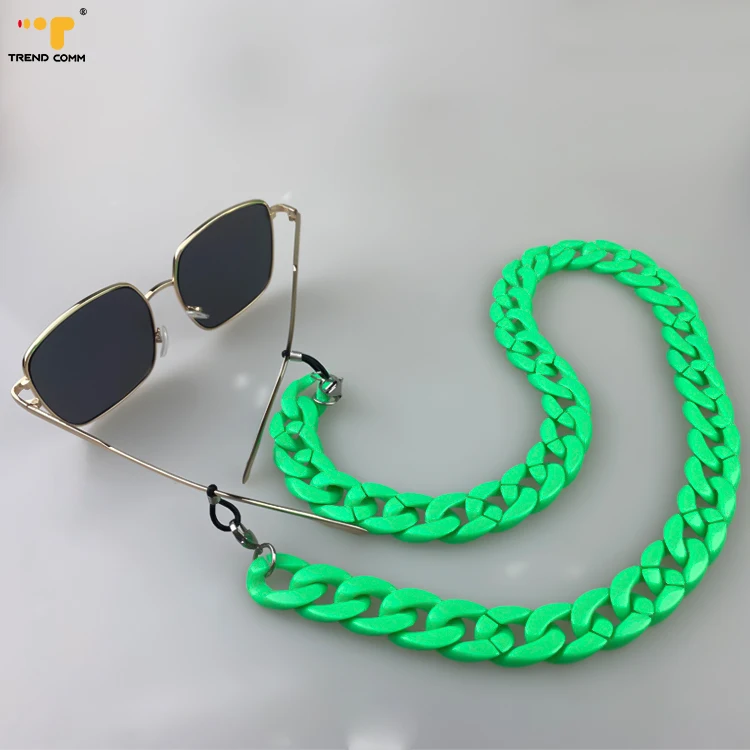 

Sunglasses Accessories Acrylic Plastic Chain Summer Beach Eyewear Straps For Glasses, 23 colors for choice