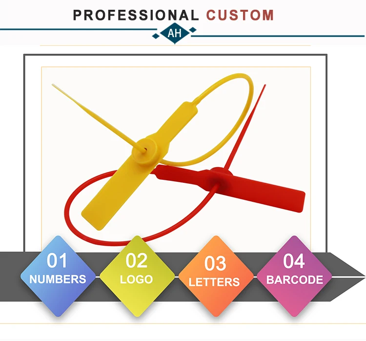 Disposable Hs Code 3926909090 Pull Tight Plastic Security Tags Seal