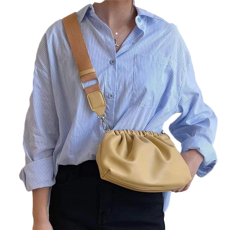 

Eg334 Spring's new single shoulder Crossbody ruched fold clip dumpling unique ladies bags women handbag 2021