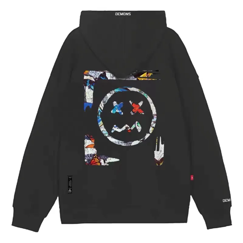 

Custom Logo Oversized Casual 3d Print Cotton Long Sleeve Fleece Graphic Muslim Sweater Material Men Hoodies, Black