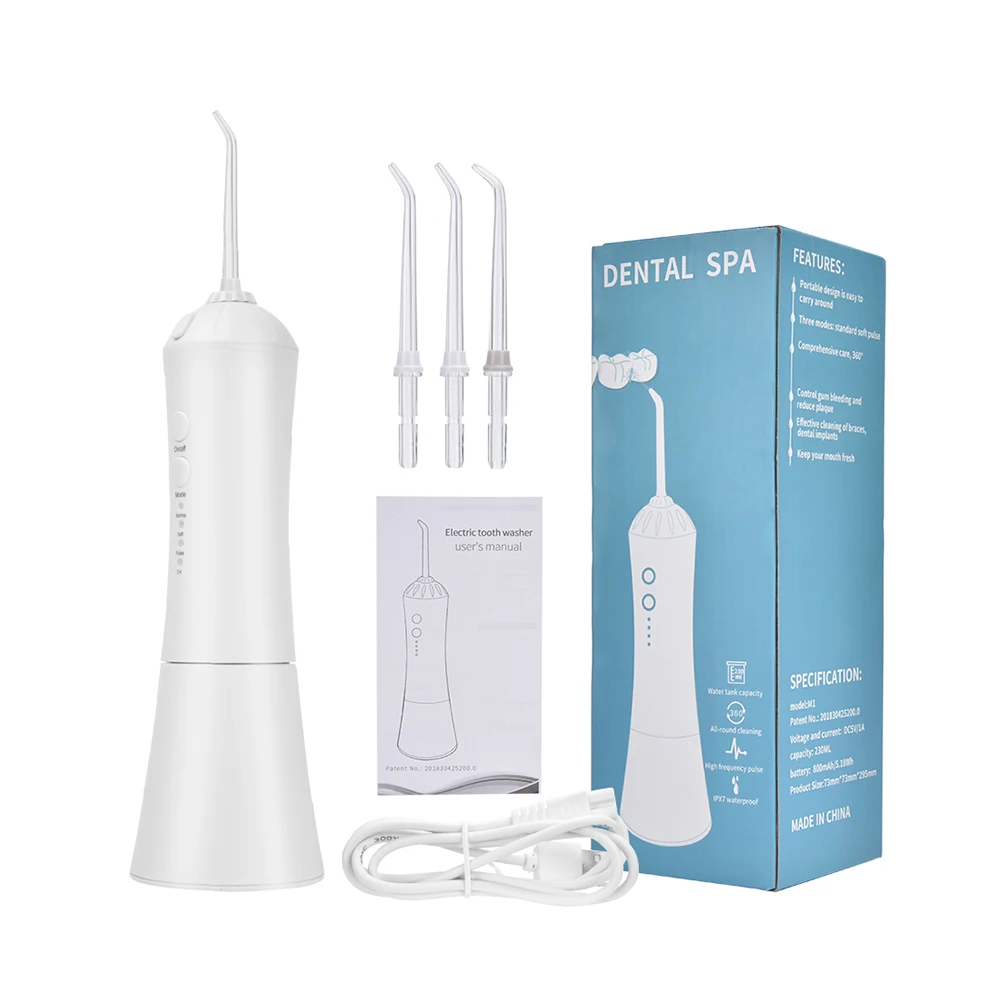 

Household Water Flosser Oral Irrigator IPX7 Dental Floss Oral Hygiene Teeth Cleaner Machine USB Rechargeable Flossing Device