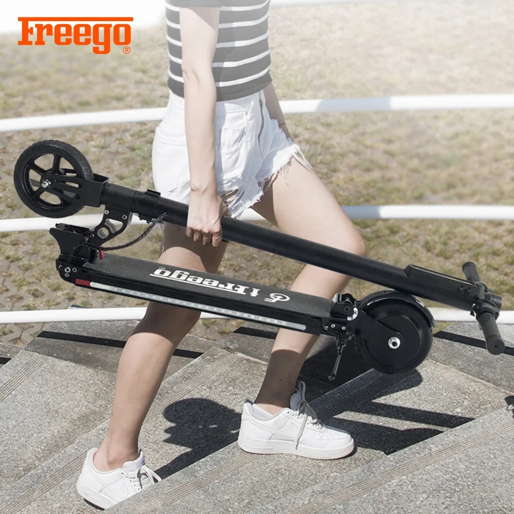 

Free Shipping 2 wheels Foldable Light Weight Electric Kick e Scooter for Woman