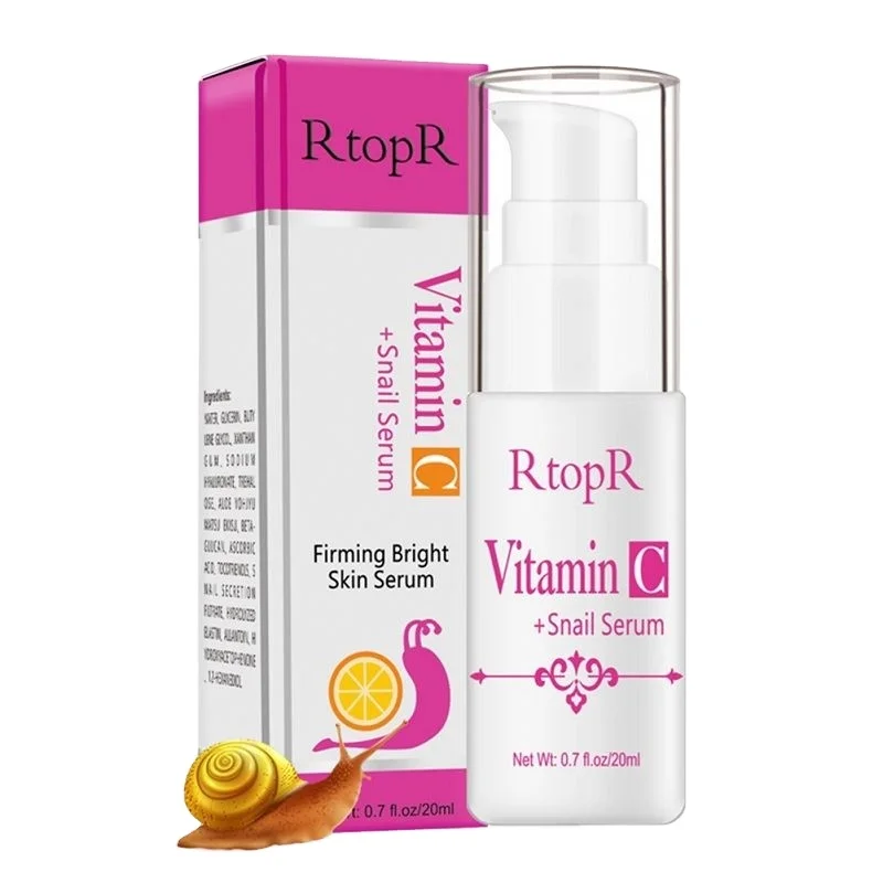 

RtopR snail Vitamin C Serum Rejuvenation Anti Wrinkle Firming Bright Skin Repair Serum For Face Ance Treatment