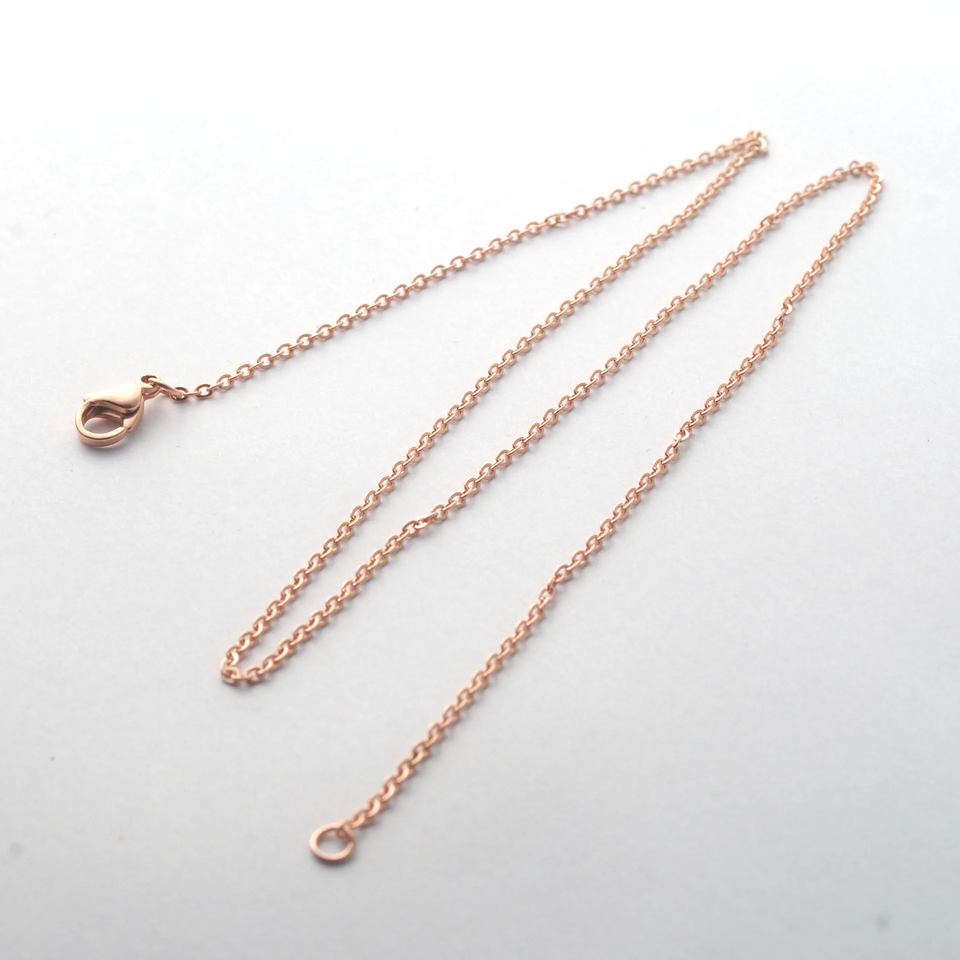 

Fashion Rose Gold Tone Stainless Steel Women Men Cuban Chain Oval Necklace Top Quality Fashion Jewelry, Gold silver rose gold