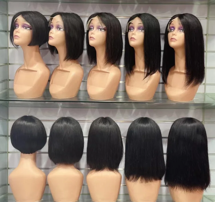 

Wholesale Glueless indian T Part Lace Front Wig Short Hd Full Lace Bob Wigs Curly Lace Frontal Virgin Human Hair Wig