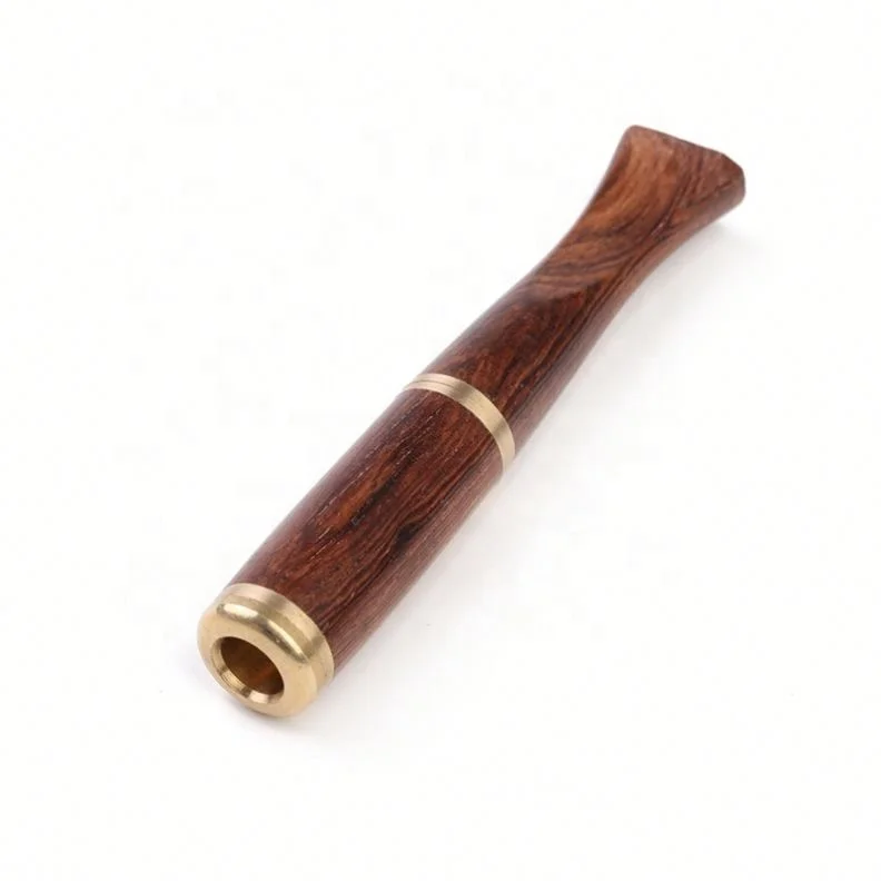 

Creative Wood Metal Mini Pipe Portable Dry Tobacco Pipe For Wholesale, Picture