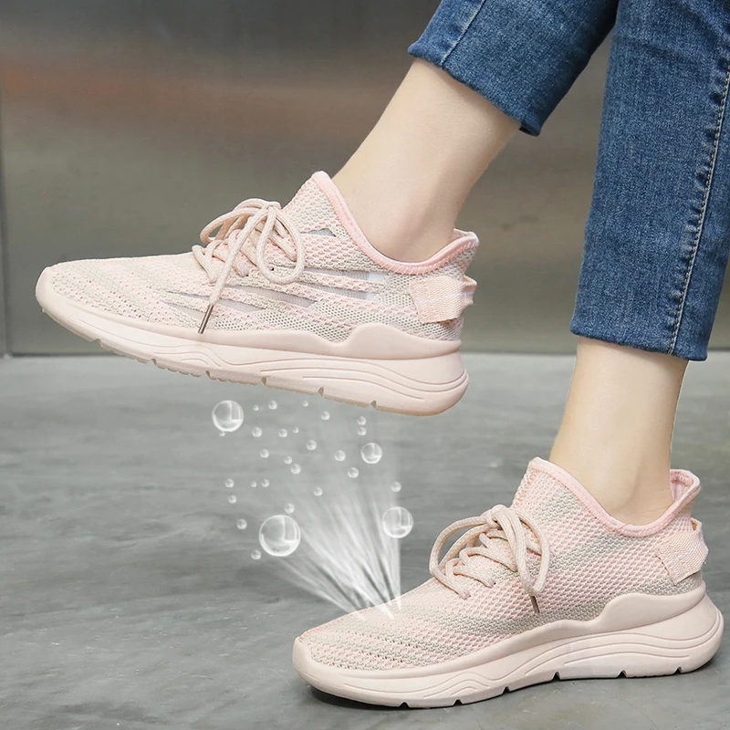 

2020 New arrival lightweight breathable mesh casual sneakers ladies shoes women sports shoes, Optional