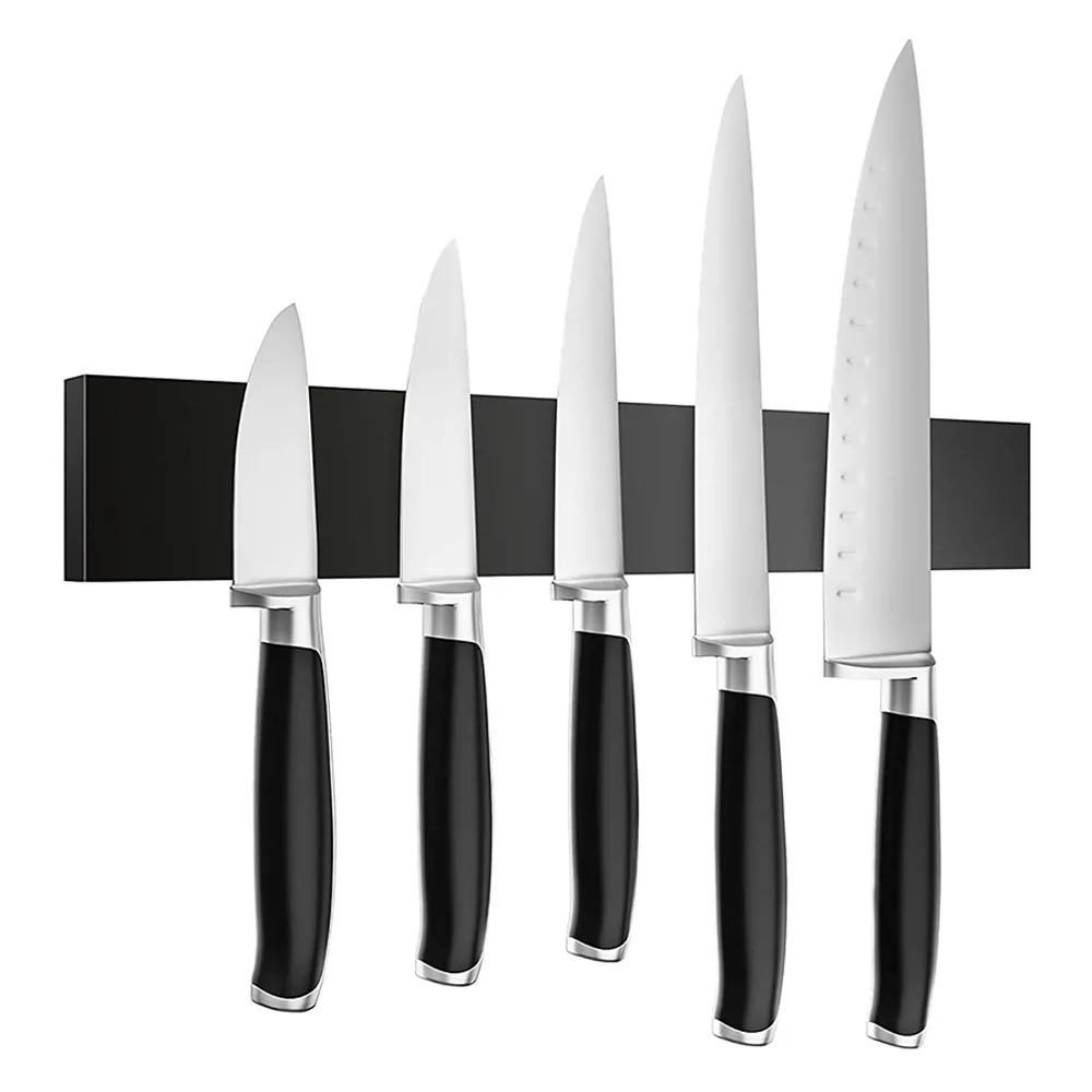

Home Kitchen Magnetic Knife Black Holder 16 inch Stainless Steel Magnet Knife Strip Bar Magnetic Knife Holder for Kitchen