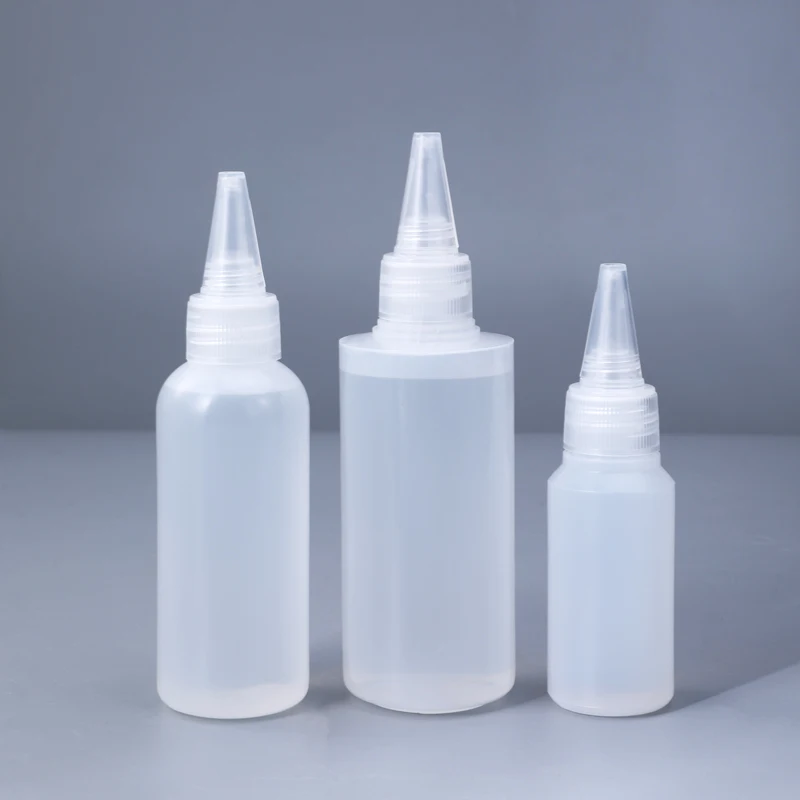 

30ml-120ml DIY Craft Painting PE Matt Plastic Dropper Needle Tip Applicator Squeeze Glue Bottle With Twist Lid
