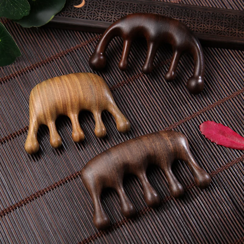 

Natural Wooden Massage Scalp Comb Sandalwood beard comb wood hair brush comb for Women Men teens