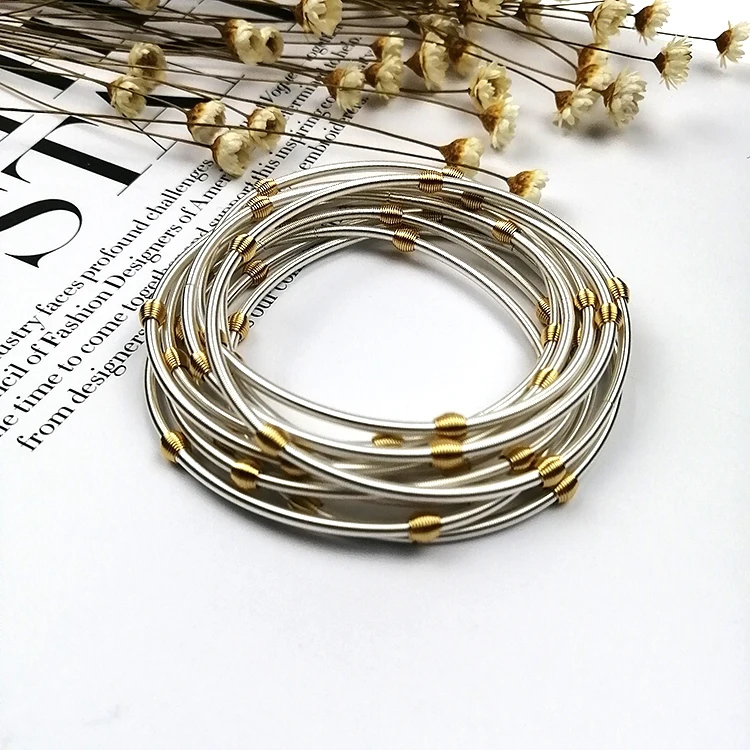 

AmorYubo stainless steel silver beaded bracelets for woman